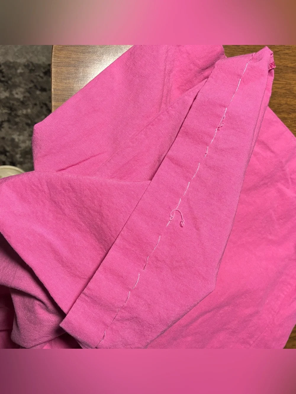 Zara Women's Wide Leg Pants XS Pink Linen Blend High Rise Pleated Lightweight